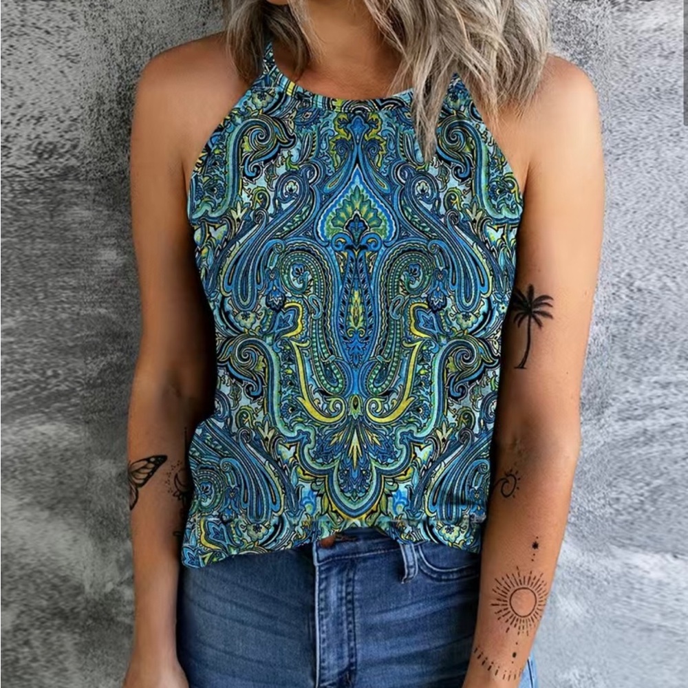 Boho halter tank